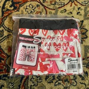 Shinesty Men's Heart Print Boxer Briefs - Pink and White